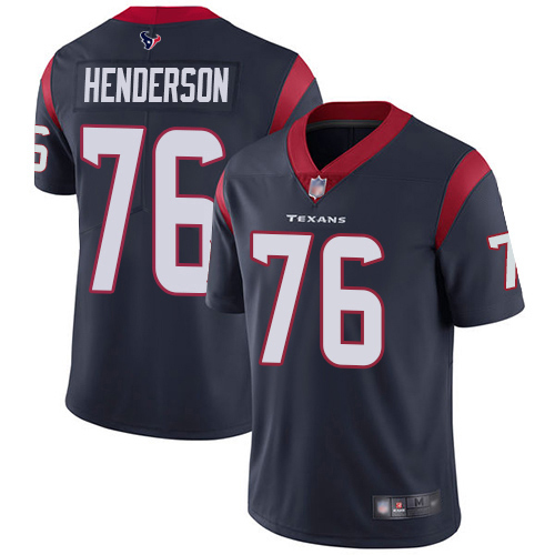 Houston Texans Limited Navy Blue Men Seantrel Henderson Home Jersey NFL Football #76 Vapor Untouchable